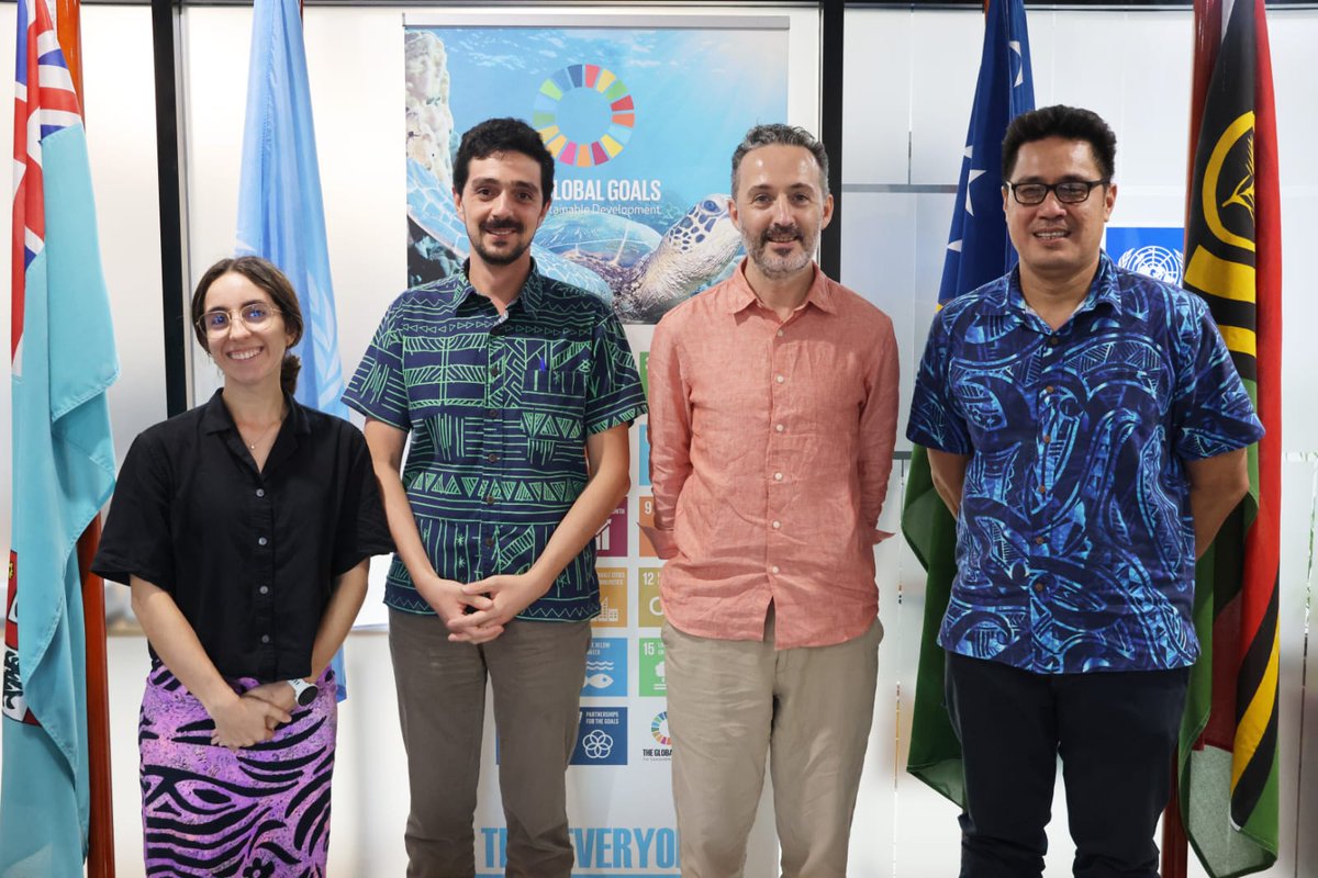 SpaininFiji's tweet photo. 🇪🇸🤝🇺🇳 Thank you @UNDP_Pacific for a complete overview of your work, especially for the #BlueEconomy projects funded by @JointSDGFund, of which Spain is the world's 🥇 donor.

👏 We are also very proud of Ms Ana Lucía Londoño, Spanish Youth @UNVolunteers at #UNDP's office in 🇫🇯 ! https://t.co/MjulXiBSzw