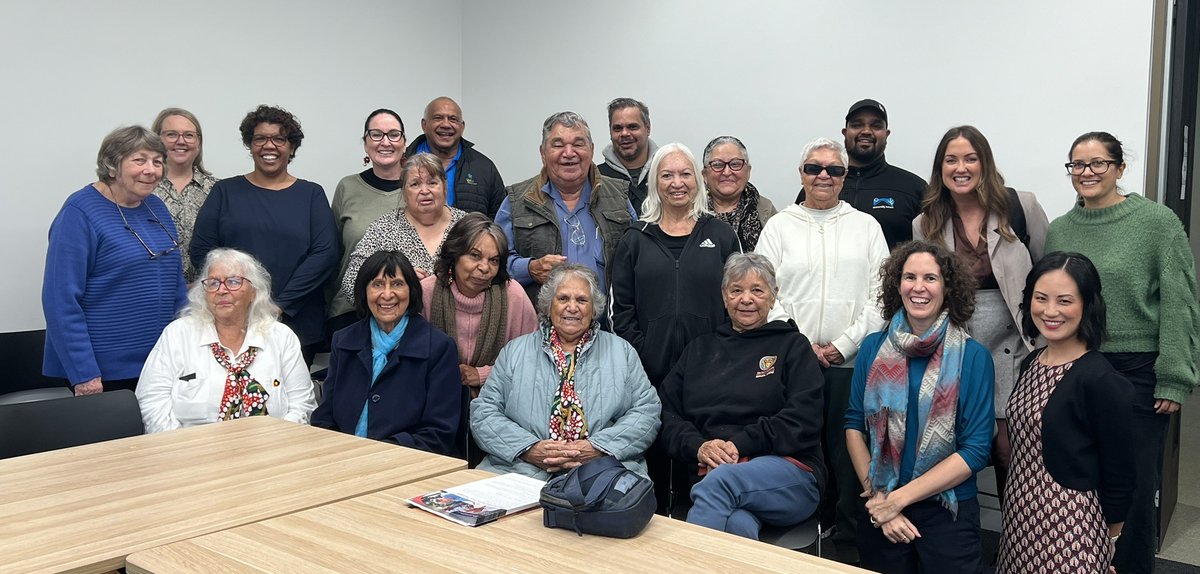 Drs4Ageingwell's tweet photo. 🙏Thank you #FirstNations #AgedCare #Commissioner for coming to @uwanews  to speak with #OurElders on how to improve #AgedCare 
We❤️our job #researchmatters #CAMDH #uwamedicalschool #ForourElders @UWAresearch https://t.co/e7bf40H78f