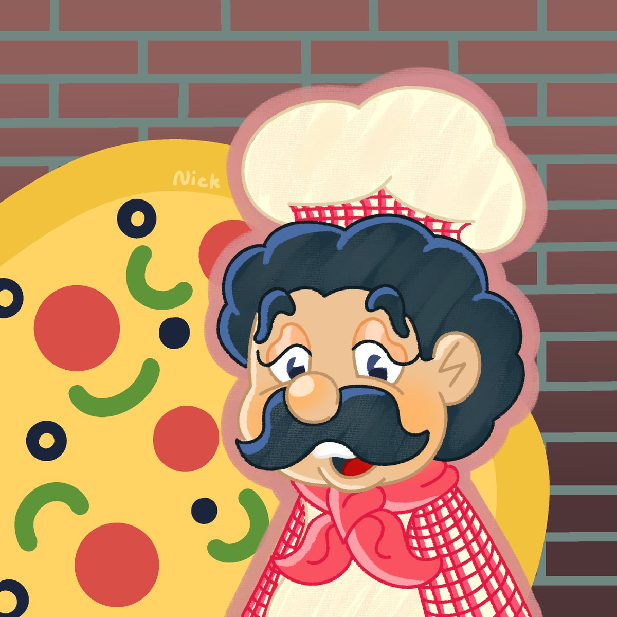 CEC_Cyclone's tweet photo. "If you people enjoy yourselves as much as we do, I think the world is gonna be a better place!🍕"
i love pasqually so much
#nickcyclonesartshack https://t.co/Cwt8fcXnWS