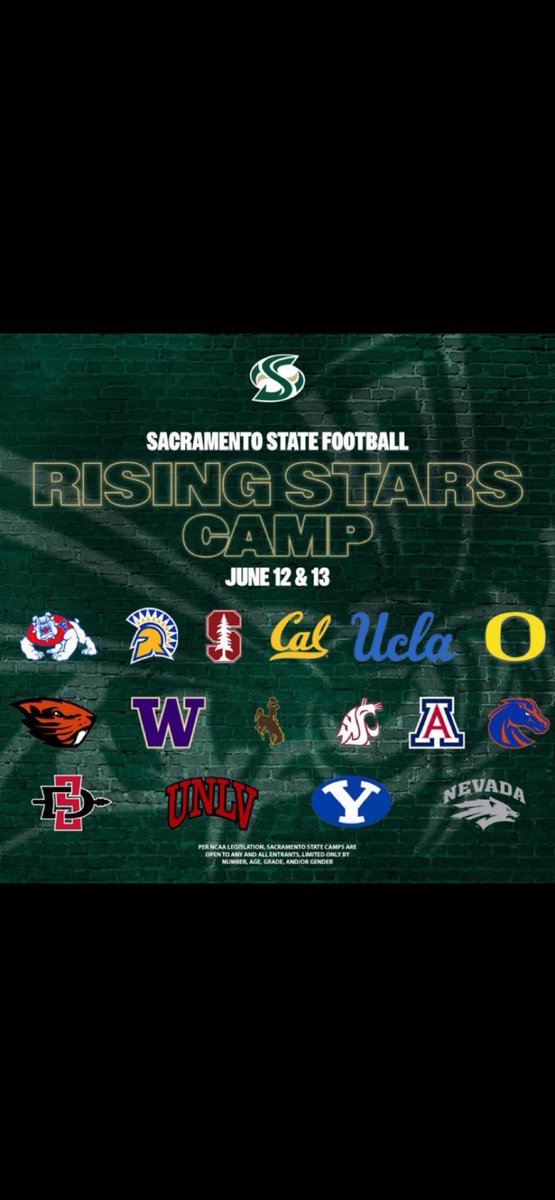 I will be attending the sac state camp tomorrow.