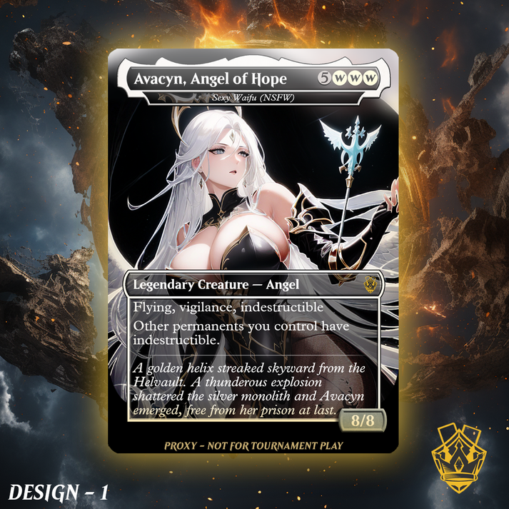 rulluma's tweet photo. Check out our remastered Avacyn, the Angel of Hope Sexy MTG Proxy card! Available in 4 designs 🔥🔥
-
#custommtg #custommagic #custommagiccard #mtgproxy #mtg #mtgcommunity #mtgcommander #mtgedh #mtgcards #mtglife #mtgalteredart #magicthegathering #nsfwart #nsfw https://t.co/iExUtFZDgX