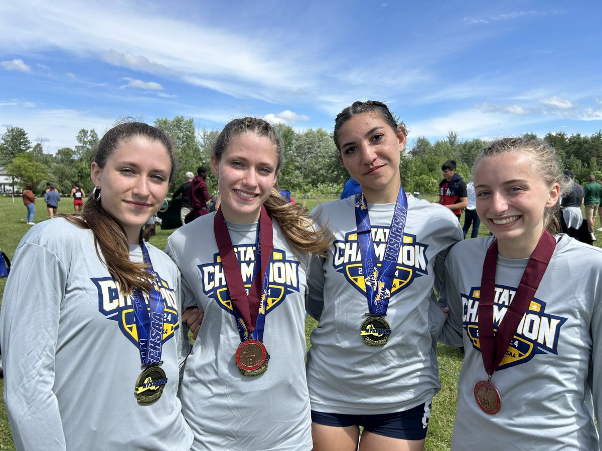 The 4x8 of <a href="/ansley_brogan/">ansley</a> <a href="/ava_brogan/">ava brogan</a> <a href="/SophiaMcinnes/">Soph</a> &amp; Maddie Jensen took the track next. They out raced all the other small schools to win another State Championship!
The first 4x8 win in school history for the girls!
<a href="/BBPathletics/">BBP Athletics</a> <a href="/bbpboosterclub/">BBPBoosterClub</a>