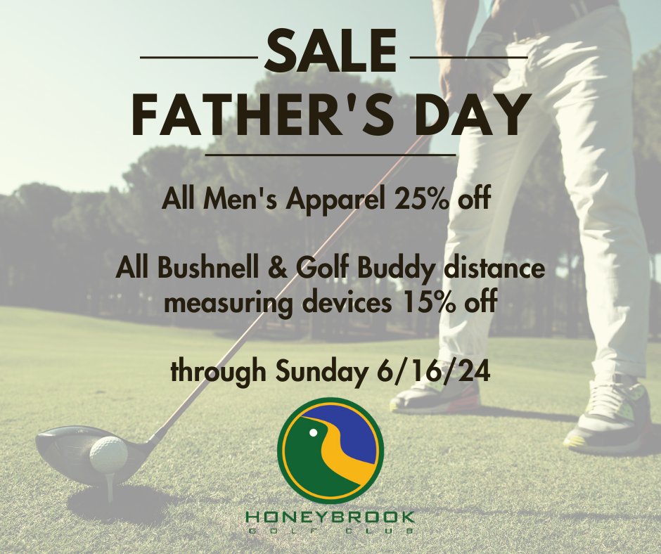 Father's Day is THIS WEEKEND! We know how hard it is to shop for the guy who has everything, so we made it easier to buy him a gift he will love. Stop in to our golf shop and get Dad a gift that says "I love you Dad!"