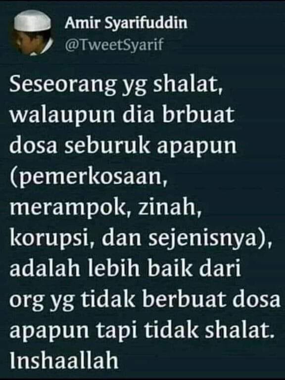 Matahari_tmr's tweet photo. Padahal ada pelanggaran Etika moral dan hukum, tetap aja masuk surga.
Doktrin yang mengangkangi nilai-nilai kemanusian nilai-nilai universal, kok bisa diterima sebagi konsep yg benar oleh agama dan umatnya ? https://t.co/OFqeej4NdU