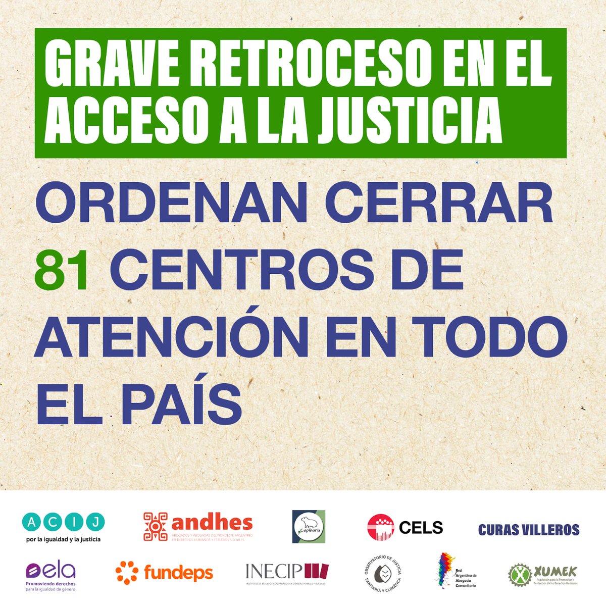 ACIJargentina's tweet photo. 🔴 La resolución del Boletín Oficial ordena la disolución de 81 Centros de #AccesoALaJusticia (#CAJ). De esta forma, quedará sólo un Centro por provincia y se privilegiará la atención remota 👉 https://t.co/I9mA3QSDXH

¿Qué implica esta decisión? 👇 https://t.co/2OD1YJyp6S