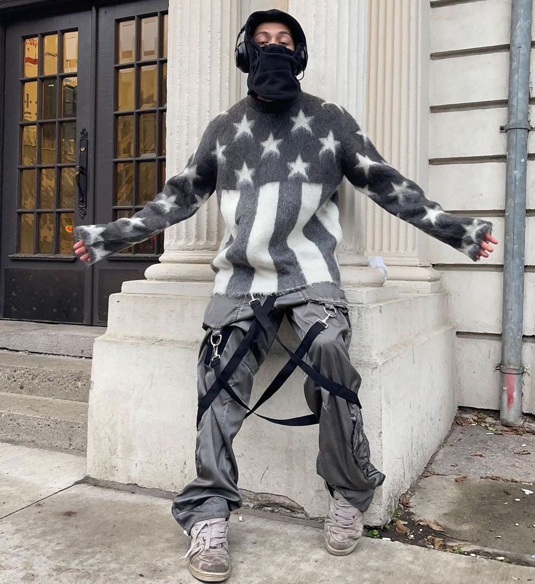 Louis Vuitton Men's Autumn Winter 2019 Mohair Flag Knitted Sweater