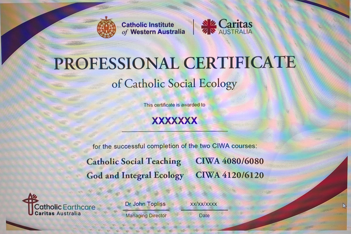 Our course offerings have expanded to include a Professional Certificate of Catholic Social Ecology with support from @caritasaust, @catholicearthcare and @catholicedwa. See link in bio for more details.