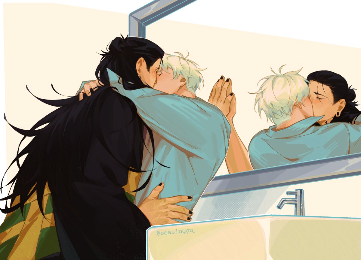 seas1uggu_'s tweet image. 🖤🤍 Secret meeting
#夏五 #satosugu