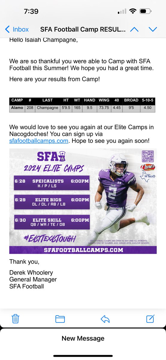 zay2shiftyyy_'s tweet photo. Ran a 4.45 at @SFA_Football camp #speedkills @FootballPieper @Stbake17 https://t.co/0e3guFpb88