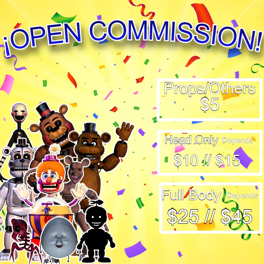 LazyCoffe19's tweet image. ¡OPEN COMMISSION!

Discord: lazycoffes
Gmail: lazycoffe19@gmail.com

Rules:
- Only Paypal
- No Humans
- Only Blender 2.79 And 3DS Max