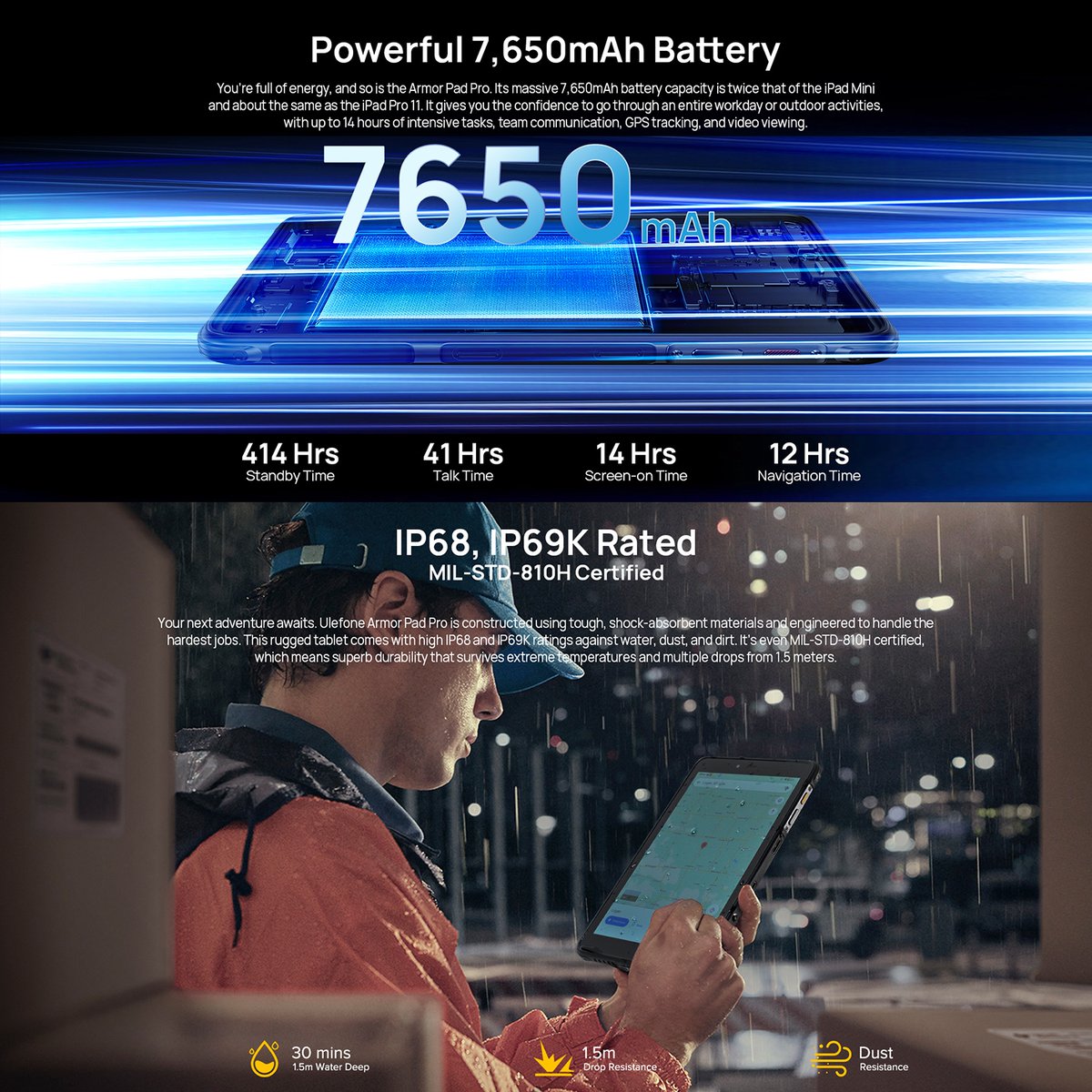 SunskyOnline's tweet image. #Ulefone Armor Pad Pro Rugged Tablet PC, 8GB+128GB, 8 inch Android 13 MediaTek MT8788 Octa Core
Shop Item #: EDA006597001A
More information🔗tinyurl.com/25zlscw4
#OutdoorTablet #SmartTabletPC #IndustryPad