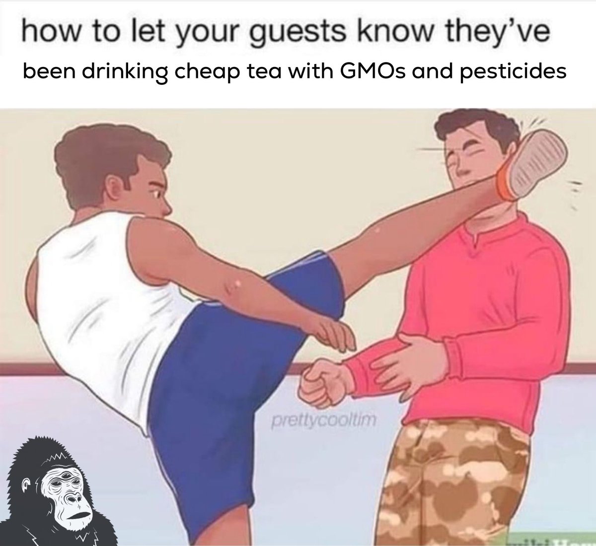 WiseApeCo's tweet photo. 💥 Friends don’t let friends drink sh*t tea. https://t.co/HGJY9dco2U