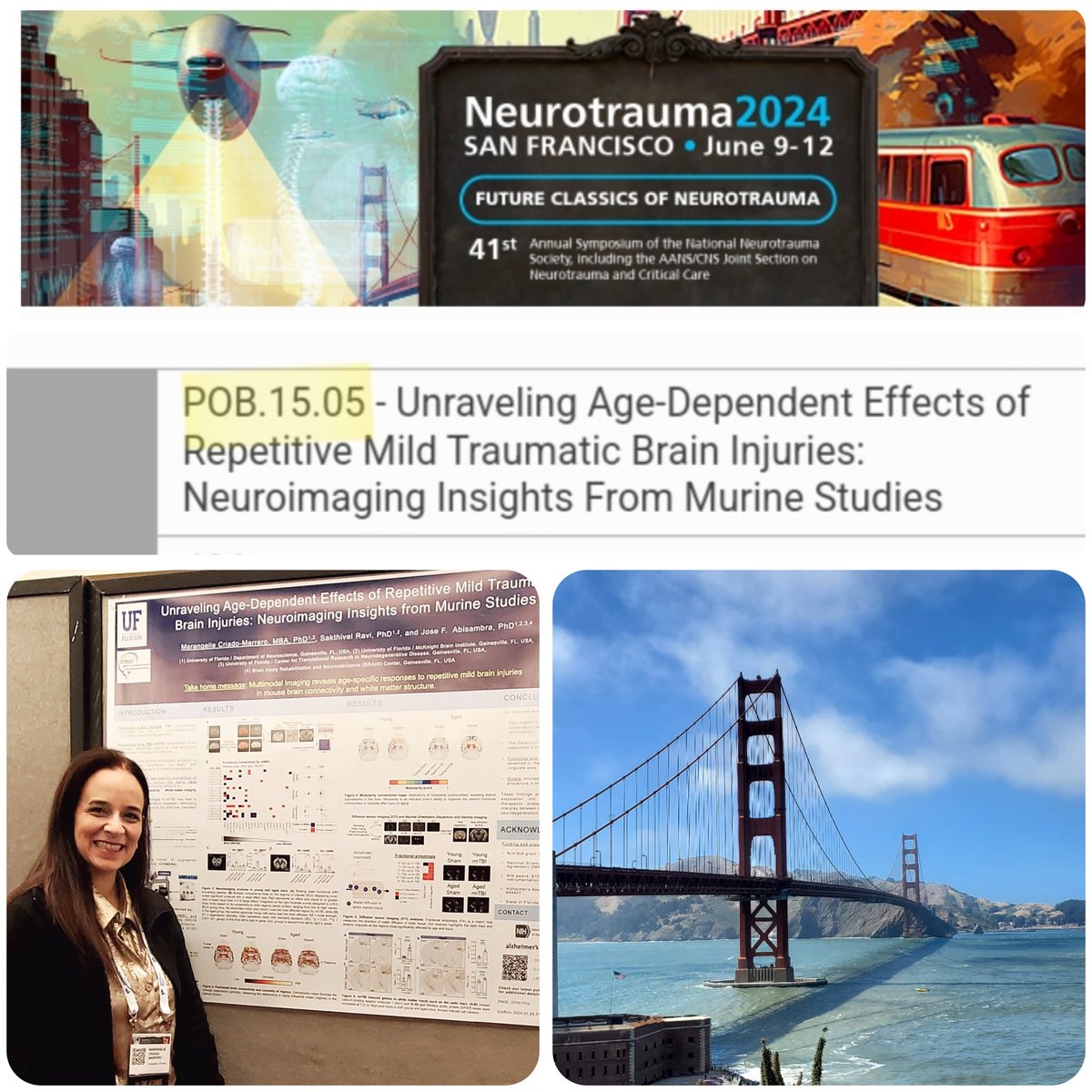 Mara Criado-Marrero (@criadomarrero) on Twitter photo Great discussions at the Neurotrauma Conference. Are you curious about age-related effects on fMRI, DTI white matter, an tissue omics markers? Happy to chat more🙃 #NNS2024 #Neurotrauma #Neuroscience #DataScienc #TBI <a href="/Neurotrauma/">NeurotraumaSociety</a> <a href="/alzassociation/">Alzheimer's Association</a> <a href="/UFNeuroscience/">University of Florida Department of Neuroscience</a> <a href="/UFMBI/">UF McKnight Brain Institute</a> Great discussions at the Neurotrauma Conference. Are you curious about age-related effects on fMRI, DTI white matter, an tissue omics markers? Happy to chat more🙃 #NNS2024 #Neurotrauma #Neuroscience #DataScienc #TBI <a href="/Neurotrauma/">NeurotraumaSociety</a> <a href="/alzassociation/">Alzheimer's Association</a> <a href="/UFNeuroscience/">University of Florida Department of Neuroscience</a> <a href="/UFMBI/">UF McKnight Brain Institute</a>