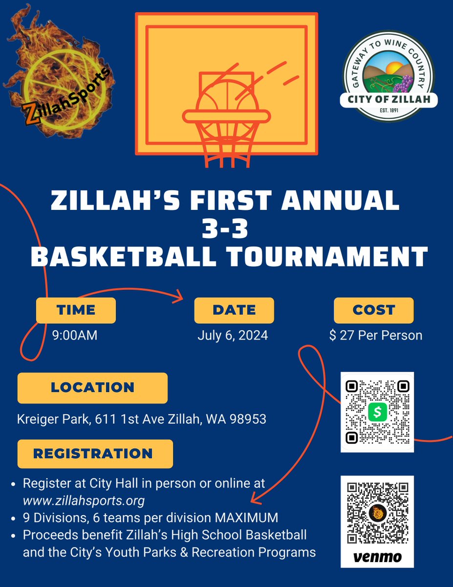 MichaelGrayum's tweet image. It's happening July 6th - in the home of the undefeated State Basketball Champions - signups start at midnight tonight for our first annual 3-3 Tournament!
#YakimaValley #HoopDreams #Createyourmoments