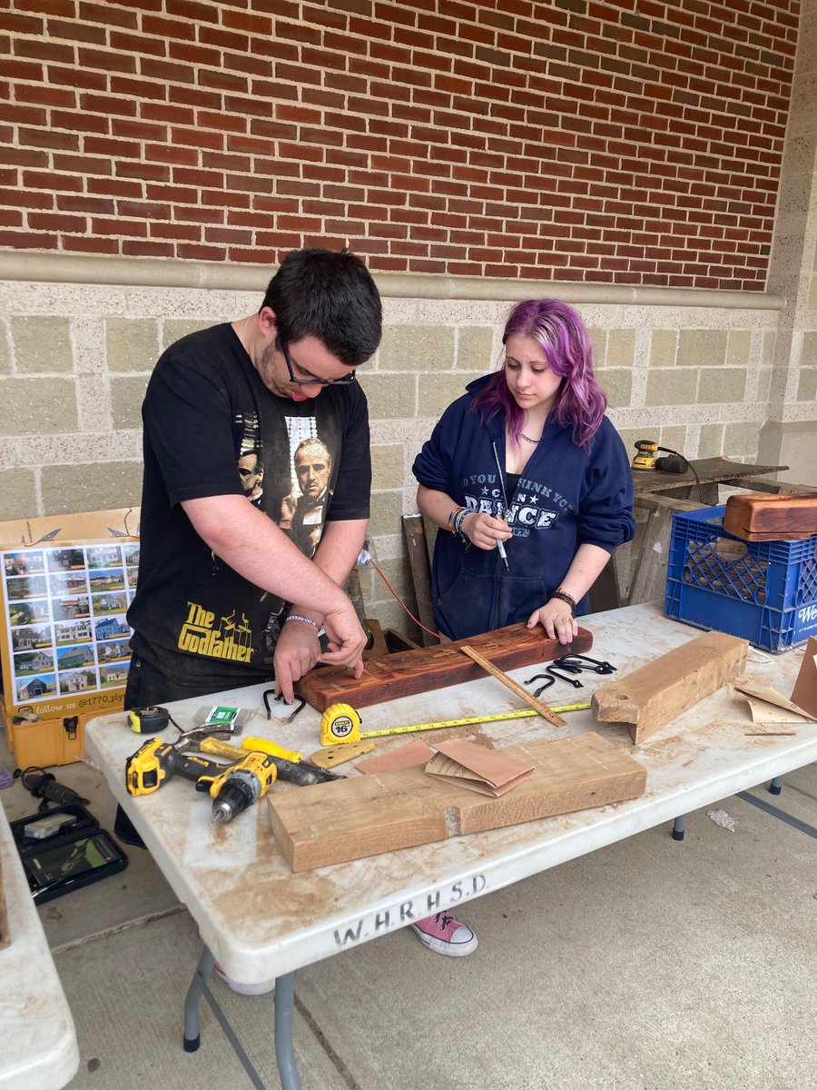 A unique event sharing our passions outside of teaching with our students during Mental Health Day.  Check out these folks at my woodworking mini-shop. #whpantherpride