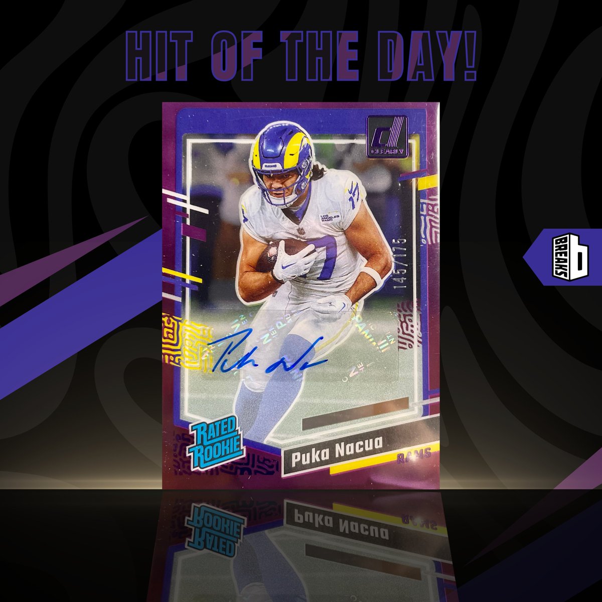 BadBoyBreaksPro's tweet photo. WELCOME TO THE HIT OF THE DAY, PUKA!  We ❤️ You!  #badboybreaks #livebreaks #tradingcards #tradingcard #sportscard #sportscards #cards #sports #nfl #nba📷 #pukanacua #nflcards #nfldraft #viral https://t.co/RY9IUDltzc