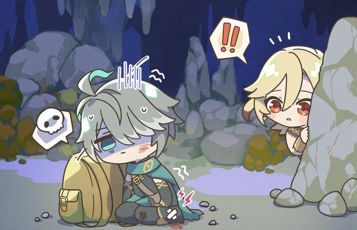 ooedogyuudon's tweet image. 「冒険者アルハイゼンと🐍カヴェパロ」
[Adventurer Alhaitham and 🐍Kaveh AU] 1/9