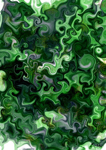 Green Amorphia #digitalart #abstract #swirl #nft #fyp #art