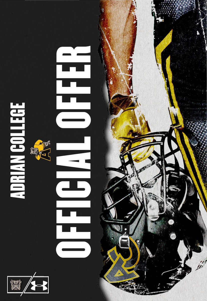 After a great camp and talk with <a href="/Coach_Palka/">Joe Palka</a> and <a href="/ReimSean/">Sean Reim</a> I am grateful to receive an offer from Adrian College!
