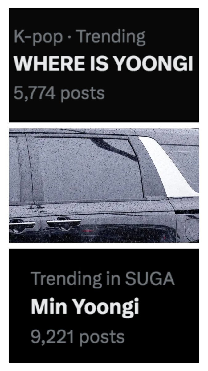 [#YB_TRENDING]

WHERE IS YOONGI and MIN YOONGI are trending.💜😭
#SUGA