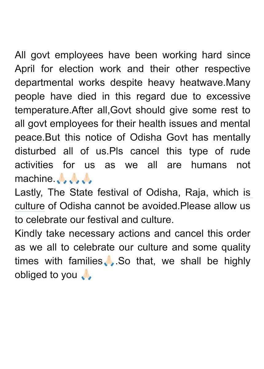 ODISHAOFFICIALS's tweet photo. Sir kindly look into this as most urgent 🙏🏻🙏🏻🙏🏻 
@mohanmajhi_BJP @narendramodi @PMOIndia @dpradhanbjp @PandaJay @AprajitaSarangi @AmitShah https://t.co/TGp9wlUpnf