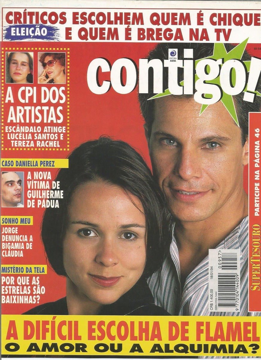 OficialMemoria's tweet photo. “FERA FERIDA” (93)
Revista: Contigo! (94)
📸 Capa: Linda Inês (Giulia Gam) e Flamel (Edson Celulari).
Trama escrita por Aguinaldo Silva, Ricardo Linhares e Ana Maria Moretzsohn.
#edsoncelulari #giuliagam #feraferida #Memóriateledramatúrgica https://t.co/3G8n82eNHg