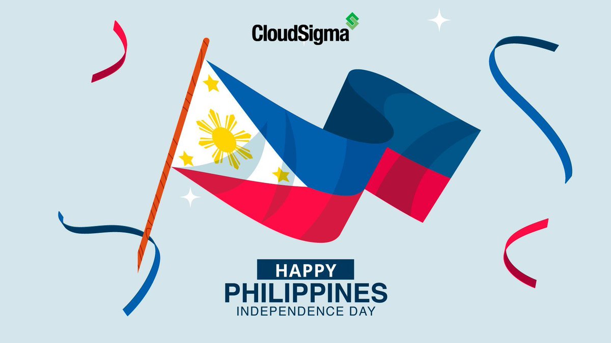 Happy Independence Day, Philippines! 🇵🇭 Wishing our partners, customers, and employees at CloudSigma a day filled with pride, joy, and celebration. Let's honor the spirit of freedom and independence as we commemorate this historic day. #IndependenceDay #CloudSigma #Philippines