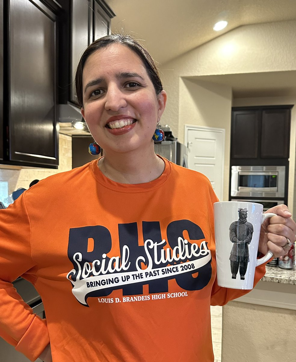 Day 1 of the #APreading 🤓 has been pretty smooth….since I had a great first ☕️ cup of coffee 😊 Today was “Rep your school” attire so I had to #ReptheB 🧡💙🐴 World History AP Read Day 1 ✅ <a href="/BrandeisSoc/">BrandeisSocStudies</a> <a href="/BHSWHAP/">Mrs Hdz, Mrs Hmlton, Mrs Custard</a> @BHS_McCracken #WHAProcks