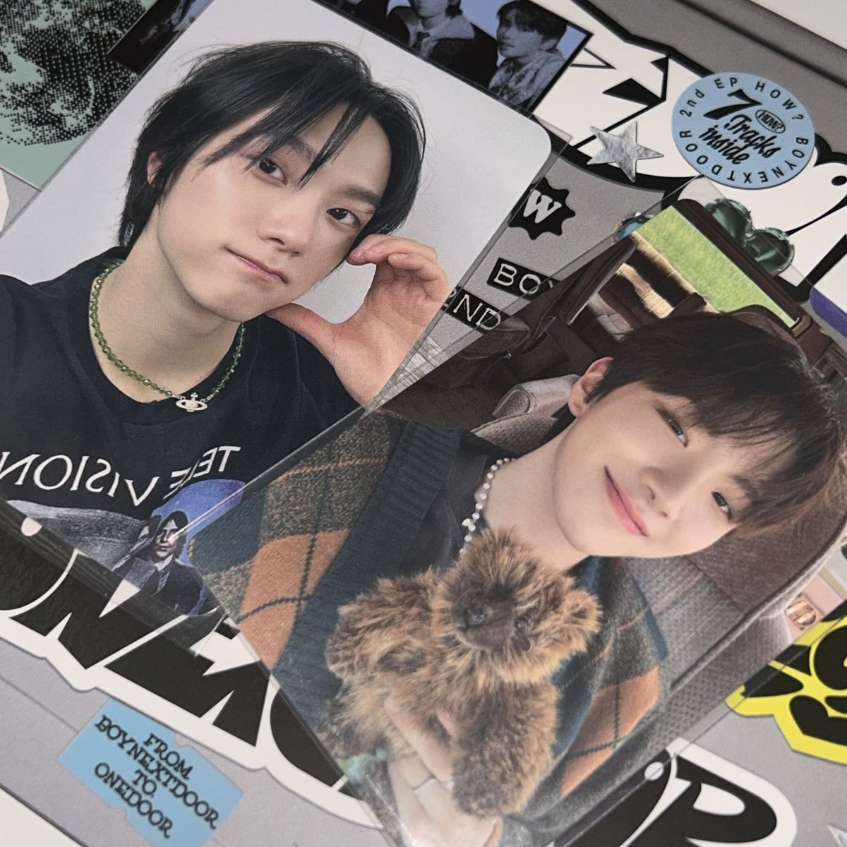 samoyedmaltese's tweet photo. (redoing the feedback for the woonhak pc bc I accidentally deleted it 😭) thank you @sanriuzgf for packing them securely + cute freebies 🫶🏻 #catproofz https://t.co/nik4E4jOfv