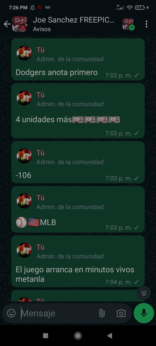 JoeSanchez333's tweet photo. Un verdadero robo y los disfrutaron los freepicks ✅💪✈️✈️✅✅🍽️🍽️🍽️🍽️🍽️

-106
4 units
2 de 2 y ya llevan 28 unidades vamos por 40 en menos de 5 días ya dije!!!

Doblaremos bank y totalmente gratis!
#mlbitsmine⚾🇺🇲 https://t.co/94DyFKxDS9