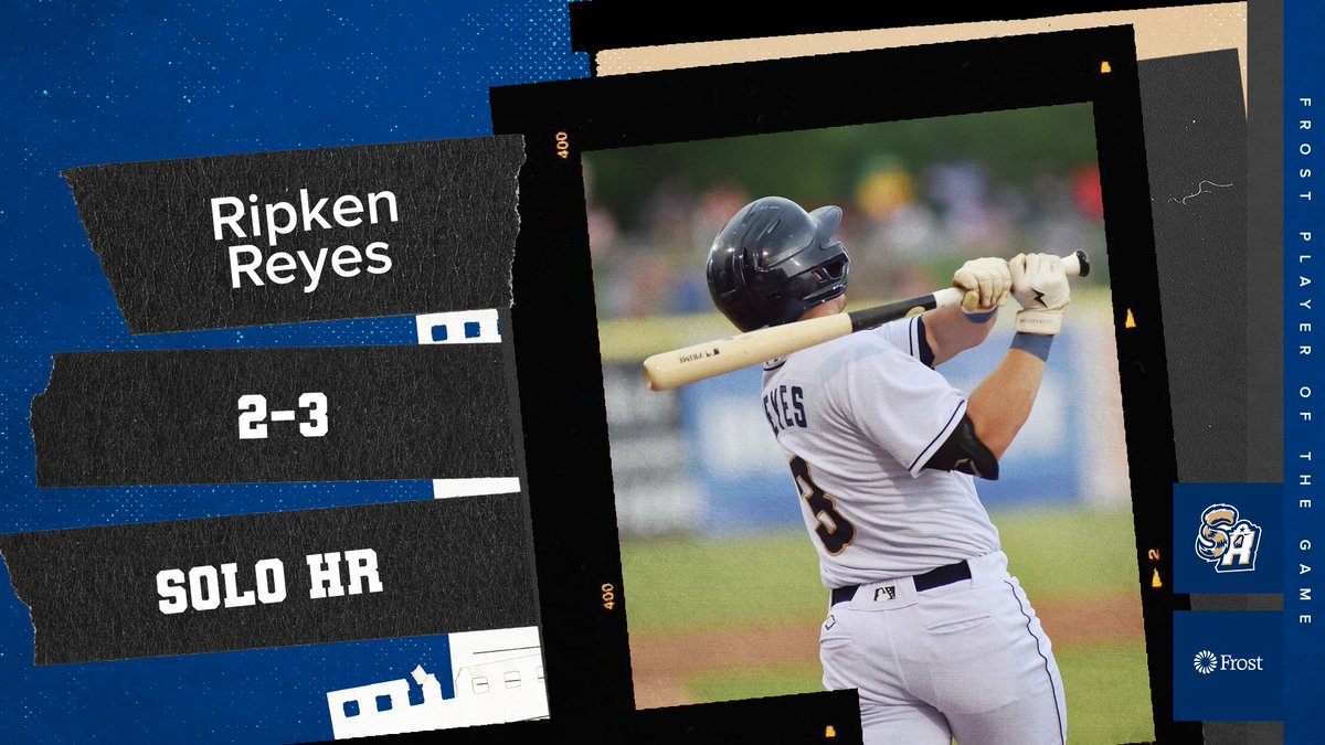 Ripken Reyes' first HR of the 2024 season gave the Missions the lead in the 7th inning on Tuesday night. He is tonight's <a href="/FrostBank/">Frost Bank</a> Player of the Game. 

<a href="/MiLB/">Minor League Baseball</a> <a href="/Padres/">San Diego Padres</a>