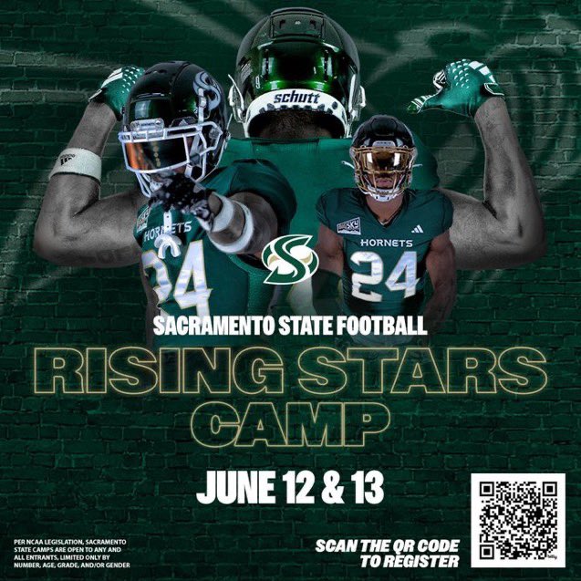 Can’t wait to compete and go to work at the Sac State Football Camp! <a href="/BobbyFresques/">Bobby Fresques</a> <a href="/IAmTDowns/">DBSelect_TDowns</a> <a href="/BrandonHuffman/">Brandon Huffman</a> <a href="/Coach_MHansen/">Miles Hansen</a>