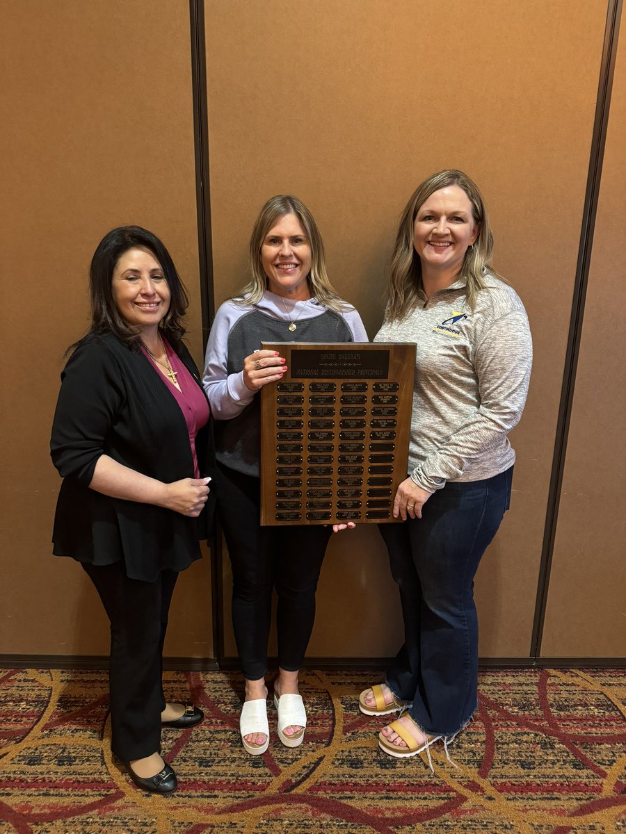 At our banquet this evening, Dr. Julie Hatling from Belle Fourche was recognized as our National Distinguished Principal for this year. Congratulations, Julie, on this well-deserved honor! #sdaesp