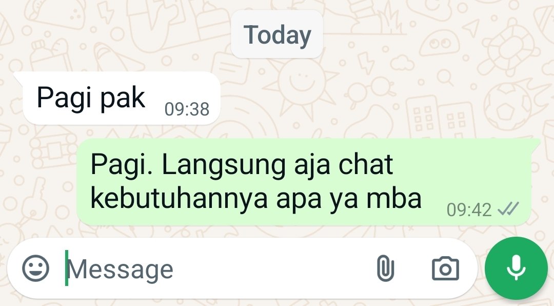 MrOngDedy's tweet image. Ga usah nunggu sampe dibales dulu. Waste time. Chat is async.