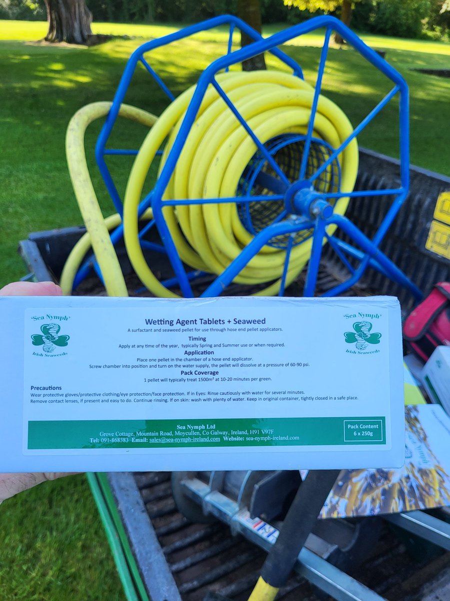 Great wetting agent tablets dropped in this morning from <a href="/kima_omara/">kima Omara</a> and <a href="/NymphDavid/">Sea Nymph</a> 👍⛳️👌👌 <a href="/adaremgc_1900/">Adare Manor GC</a> <a href="/greenkeepingire/">GreenKeeping Ireland</a>