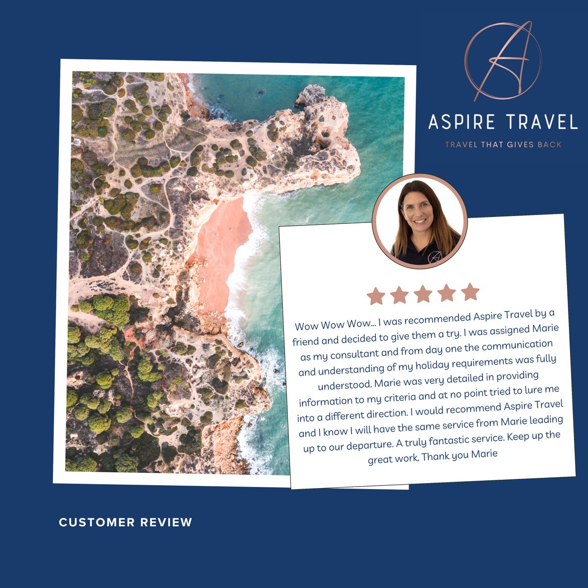 ✨ Customer Reviews Just In! ✨

We're thrilled to share some fantastic reviews from our amazing customers who booked their holiday's through Marie AspireTravel! 

Thank you to everyone who has shared their feedback. We appreciate you!