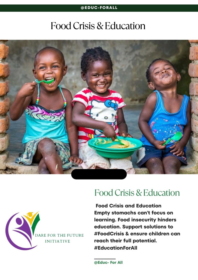 educ_ForAll's tweet image. Did you know? 

Over 4.9 million children in Uganda rely on school meals each day.

Food fuels learning, but hunger hinders it. Let's fight food insecurity &amp;amp; give all kids a chance to thrive

#Youth4ECW @EduCannotWait @YasmineSherif1 @KentPage @UNICEFUganda @ShareTheirVoice