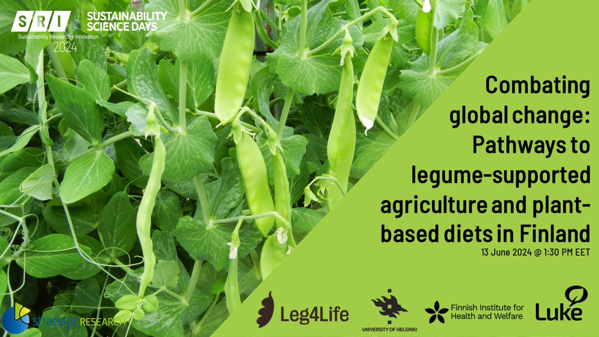 Welcome to join our interactive roundtable TOMORROW 1.30 PM EET at <a href="/SRICongress/">Sustainability Research & Innovation Congress</a> <a href="/SSD_Conf/">Sustainability Science Days Conference</a> touching the role of #legumes in sustainable food system! <a href="/Akatemia_STN/">Strateginen tutkimus</a> <a href="/THLorg/">THL</a> <a href="/LukeFinland/">Luonnonvarakeskus</a> <a href="/helsinkiuni/">University of Helsinki</a>