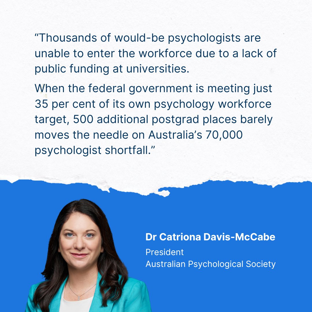 Australian Psychological Society (@austpsych) on Twitter photo More investment, HECS debt forgiveness and higher regional medicare rebates are urgently needed to support students, psychologists and our community. Read more from our President in <a href="/newscomauHQ/">news.com.au</a>: ow.ly/4LYU50SgEUM More investment, HECS debt forgiveness and higher regional medicare rebates are urgently needed to support students, psychologists and our community. Read more from our President in <a href="/newscomauHQ/">news.com.au</a>: ow.ly/4LYU50SgEUM