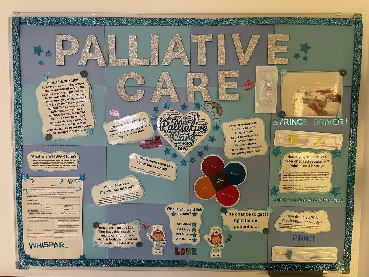 Great to see this fantastic Palliative Care board on Ince Ward <a href="/WWLNHS/">WWL NHS</a>. Please show us your displays!