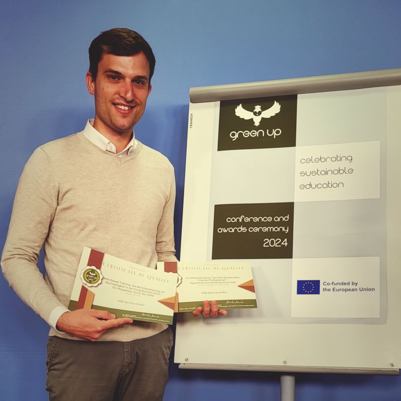 Dr. Stefan Hirschmann (@st_hirschmann) on Twitter photo Die #AcademyOfFinance von <a href="/voebservice/">VÖB-Service GmbH</a> ist in Berlin für das #WBT zur #CSRD und für den Lehrgang "Certified #SustainableFinance Professional" von einer internationalen Fachjury von #GreenUp Education ausgezeichnet worden! Danke an das ganze #AoF-Team für euer #ESG-Engagement! 🙏 Die #AcademyOfFinance von <a href="/voebservice/">VÖB-Service GmbH</a> ist in Berlin für das #WBT zur #CSRD und für den Lehrgang "Certified #SustainableFinance Professional" von einer internationalen Fachjury von #GreenUp Education ausgezeichnet worden! Danke an das ganze #AoF-Team für euer #ESG-Engagement! 🙏