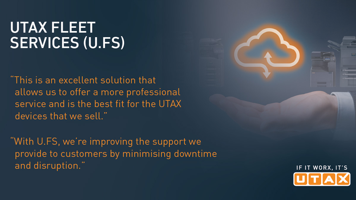 UTAXUKLTD's tweet image. #UTAX Fleet Service (U.FS) allows our #partners to offer a more efficient and professional service to their customers. Find out more here:ow.ly/flXw50S3YmS#UFS #printmanagement #printsolutions #fleetmanagement