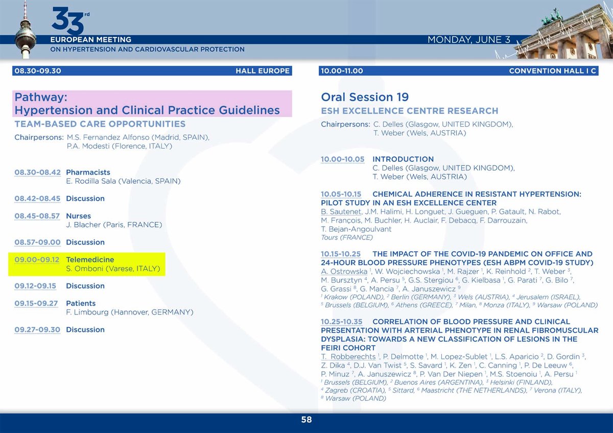 Stefano Omboni MD FESC ISHF (@stefanoomboni) on Twitter photo Memories of the European Society of Hypertension #ESH2024 Meeting in Berlin. Monday, June 3, 2024. Lecture on #telemedicine in #hypertension management. Maria Soledad Fernandez Alfonso <a href="/EnrRodilla/">Enrique Rodilla Sala</a> Jacques Blacher Florian Limbourg Memories of the European Society of Hypertension #ESH2024 Meeting in Berlin. Monday, June 3, 2024. Lecture on #telemedicine in #hypertension management. Maria Soledad Fernandez Alfonso <a href="/EnrRodilla/">Enrique Rodilla Sala</a> Jacques Blacher Florian Limbourg