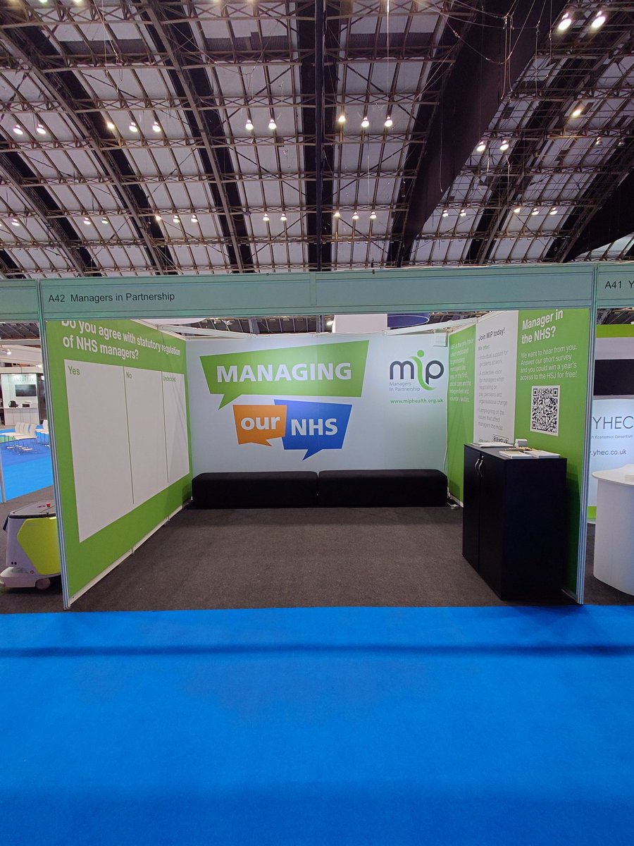 Going to #NHSConfedExpo? Come visit the MiP stand at A42.

We're running a poll on statutory regulation of managers, launching our Managing Our NHS campaign and have lots of goodies to give out. Come along and say hello to the team!