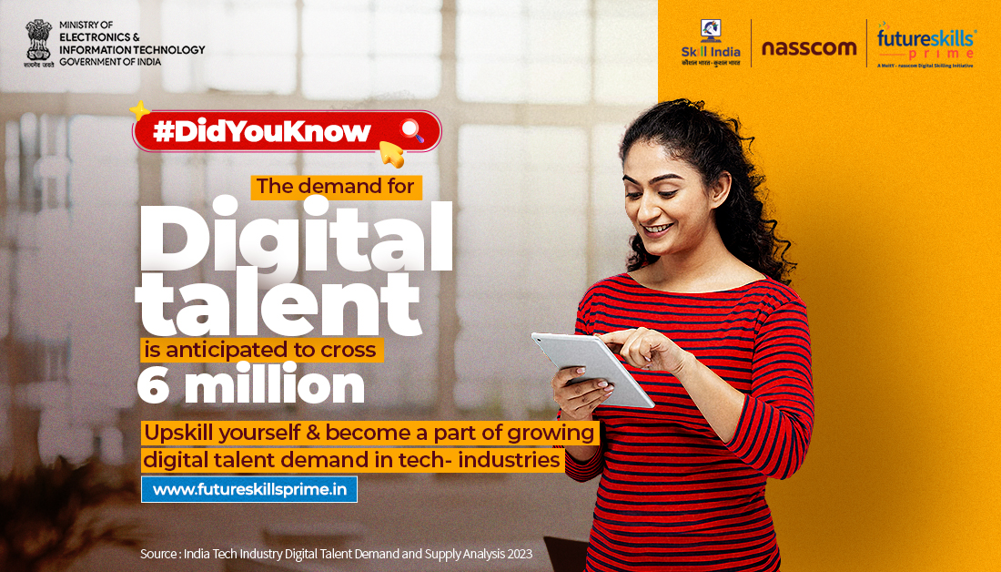 fsprimeofficial's tweet photo. ๐ป The demand for #digitaltalent is set to soar, crossing 6 million by 2028.
๐จโ๐ป Stay ahead of the curve by #upskilling in emerging technologies & become a #nasscomcertified professional today. https://t.co/J6HQrWkkoN
#DidYouKnow #FutureSkillsPrime #SkillingHub #BuiltBySkills https://t.co/UQ1gCWTdFk