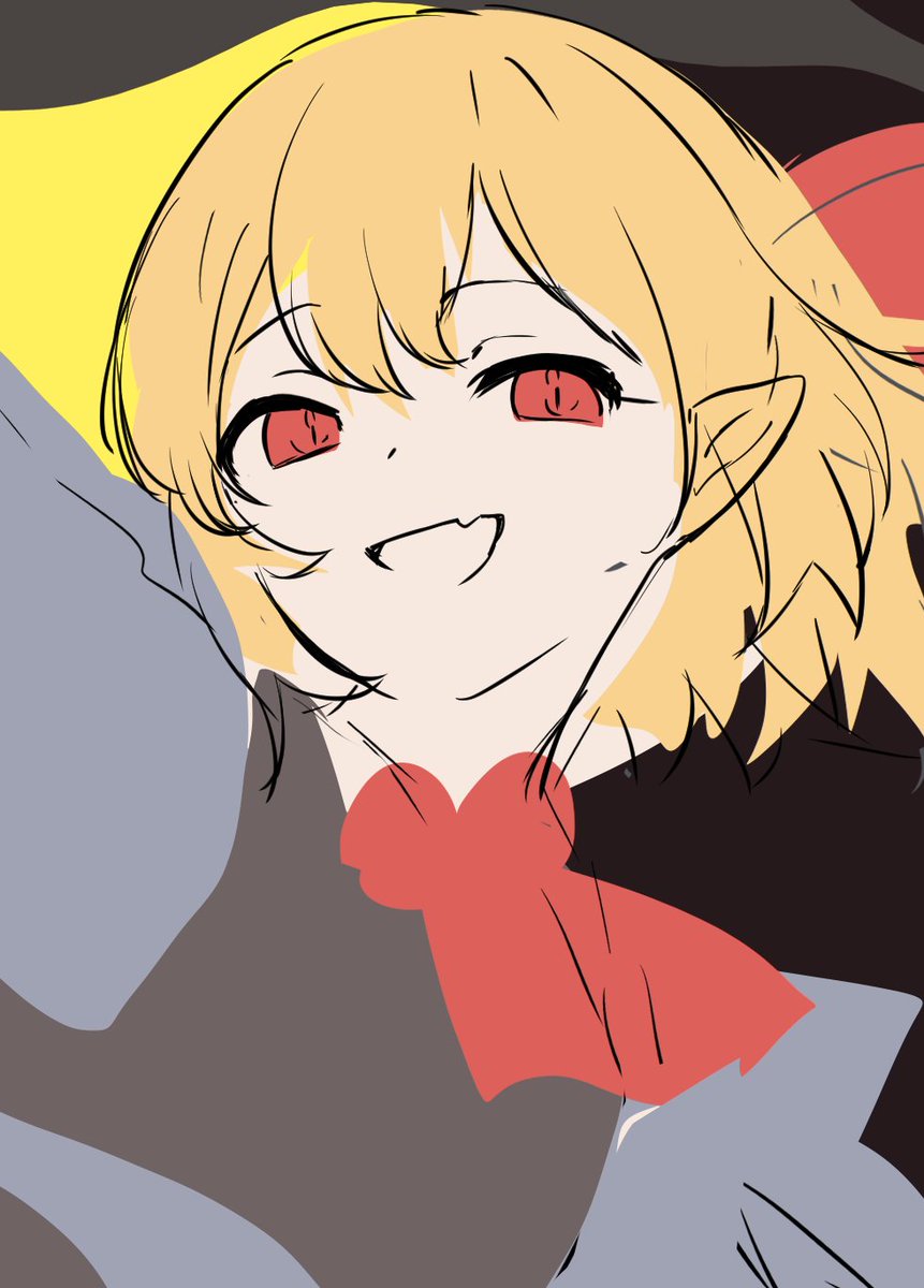 ルーミア(東方プロジェクト) 「絵の描き方を完全に忘れた側の人間してる 」|kohaya🐾skeb募集中のイラスト