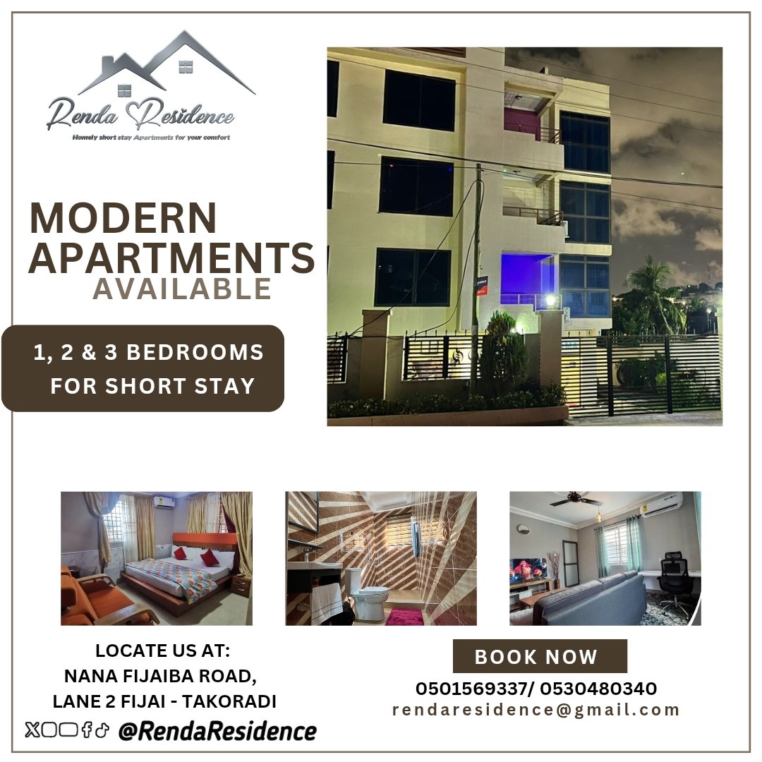 RendaResidence's tweet photo. π‘ Rent a fully furnished 1, 2, 3 - bedroom apartment at a discounted rate for this #EidAdha week only! Contact us now for a great deal. Renda Residence - Your homely short stay solution. #ApartmentForRent #DiscountedRate #ShortStay https://t.co/w1JScJj0Hb