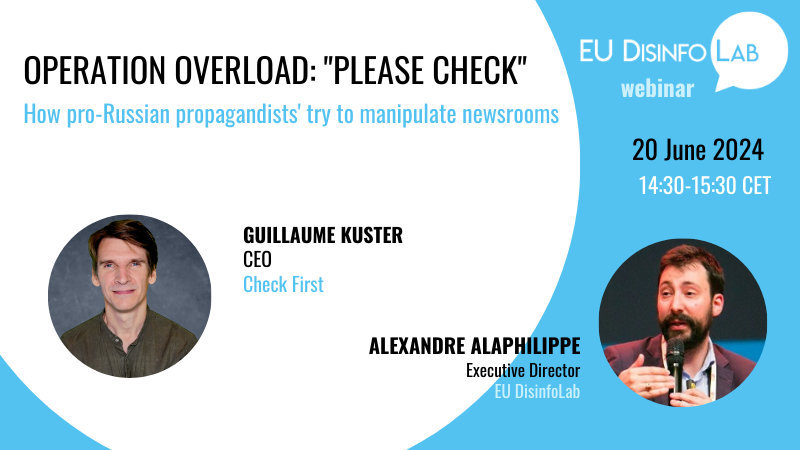DisinfoEU's tweet photo. Join our next Thursday as we plunge into #OperationOverload, a campaign targeting fact-checkers and researchers worldwide, urging them to verify dubious claims, depleting their resources.
🗓️ 20 June
🕝 14:30 CEST
🦸 @_gkuster, @CheckFirstHQ
🔗 https://t.co/AY9Lnqg7lg https://t.co/tbdhSRgH4s