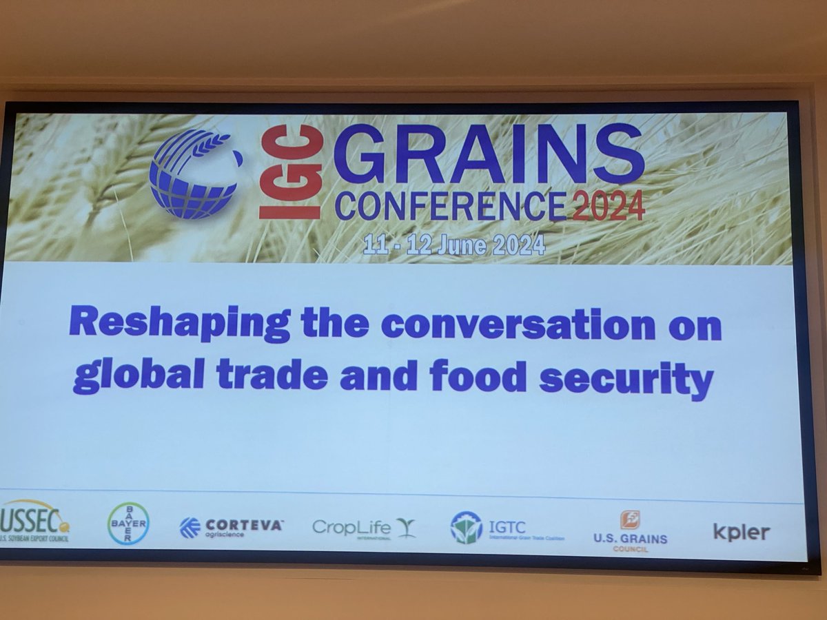 Day Two in London at the <a href="/IGCgrains/">International Grains Council</a> conference where 🇨🇦 shares the stage w. the <a href="/wto/">WTO</a> &amp; the <a href="/FAO/">Food and Agriculture Organization</a> in conversation w. <a href="/CropLifeIntl/">CropLife International</a> CEO <a href="/emilyrees_eu/">Emily Rees</a> - exploring the forces against fungibility &amp; innovations in the plant science sector
