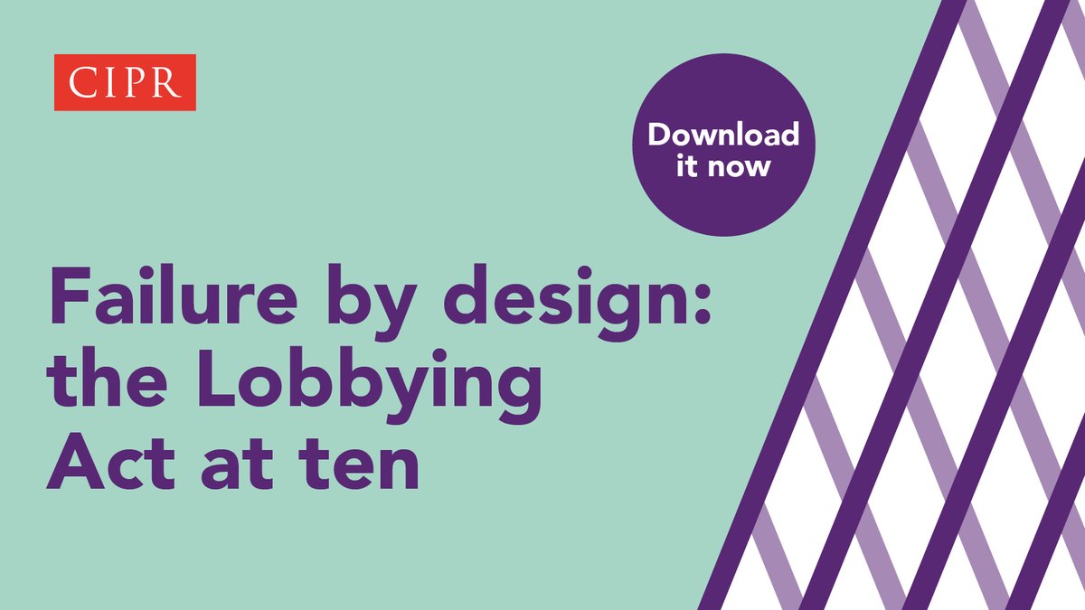 🆕 Our Failure by Design report exposes how loopholes in the Lobbying Act keep the vast majority of lobbying hidden. 

It finds just two civil penalties have been issued following investigations into suspected unregistered lobbying in the last 5 years. 

Find out more: